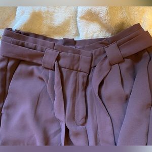 Express paper bag waist slim leg trousers